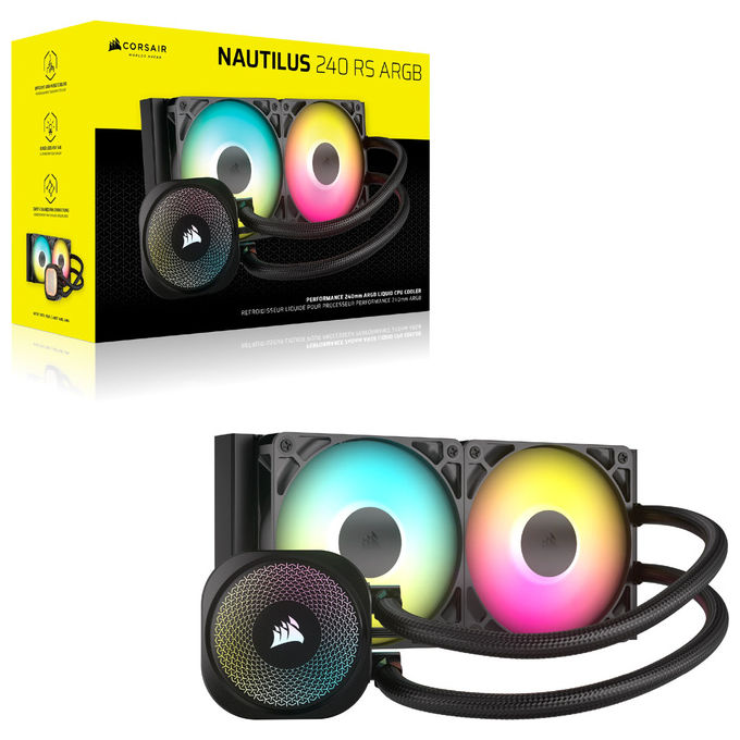 Corsair Nautilus 240 RS ARGB, Raffreddatore a Liquido per CPU Nero