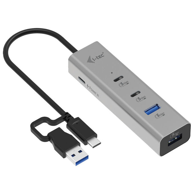 I-Tec Hub Usb-C-Usb-A 2xUsb-C 2xUsb-A 85W Argento