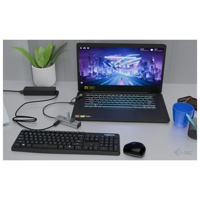 I-Tec Hub Usb-C-Usb-A 2xUsb-C 2xUsb-A 85W Argento
