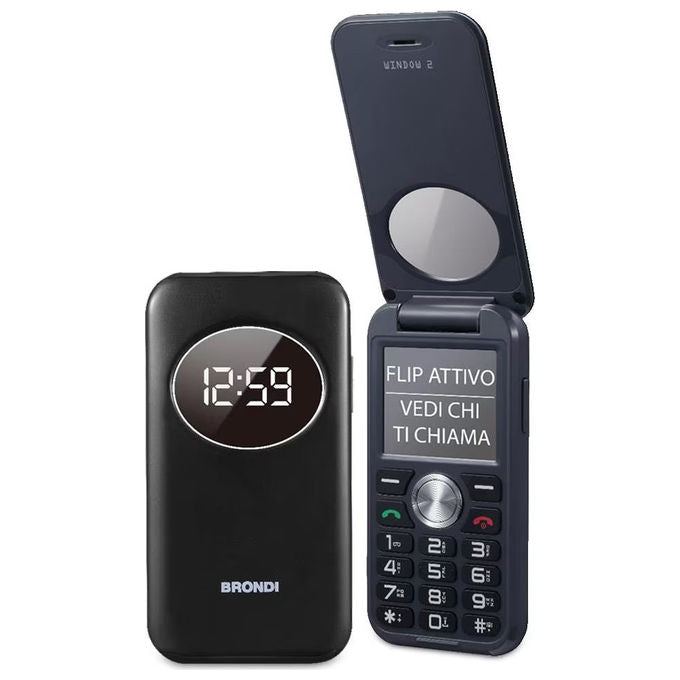 Brondi Window Flip 2 Telefono Cellulare Dual Sim Nero