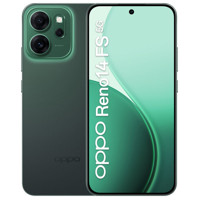 Oppo Reno14 FS 5G Verde: Smartphone Android 15 con 12GB RAM e 512GB