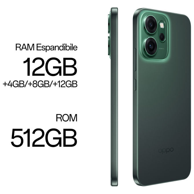 Oppo Reno14 FS 5G Verde: Smartphone Android 15 con 12GB RAM e 512GB