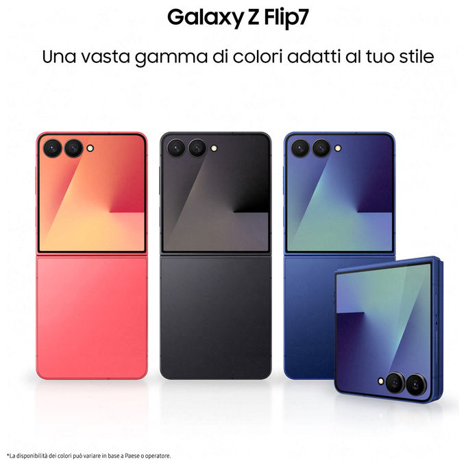 Samsung Galaxy Z Flip7 Smartphone AI 256GB 12GB Corallo