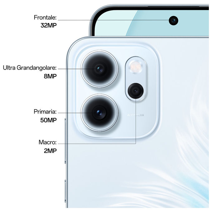 Oppo Reno14 F 5G Smartphone 256GB 8GB RAM Doppia SIM Blu