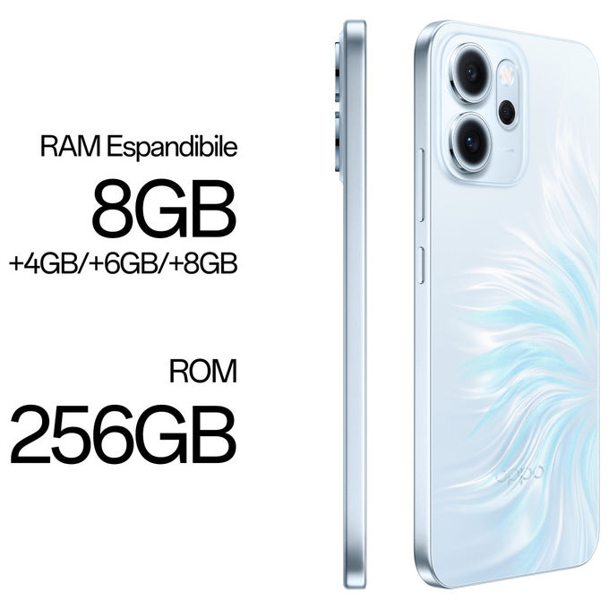 Oppo Reno14 F 5G Smartphone 256GB 8GB RAM Doppia SIM Blu