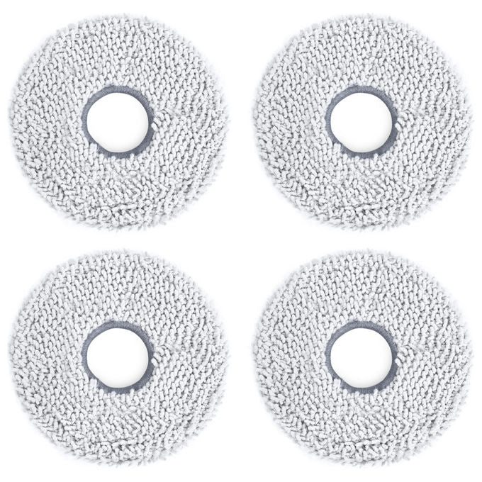 Ecovacs DWP020022 Panni Mop Lavabili per Robot Aspirapolvere Serie T50 Microfibra 4 Pezzi colore Bianco