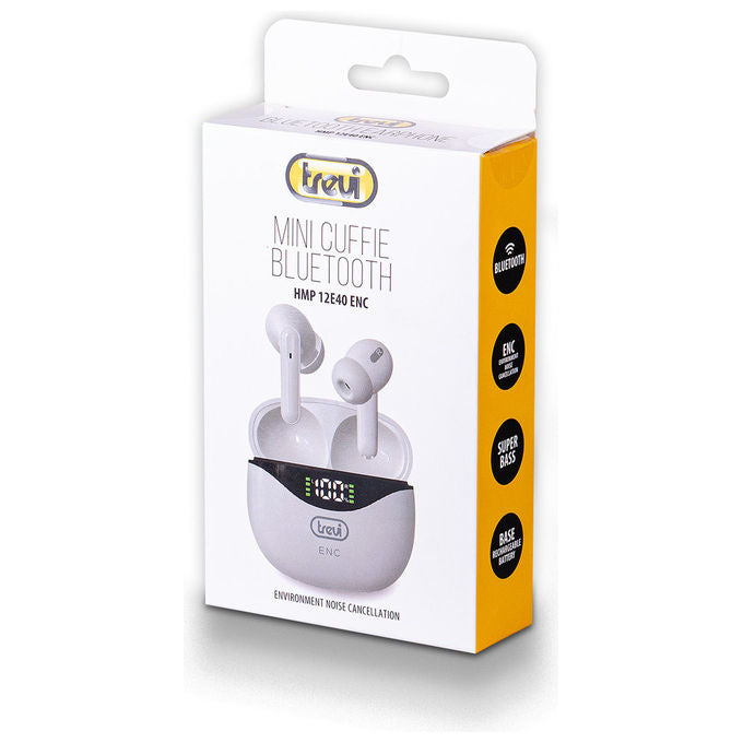 Trevi Cuffie Auricolari Wireless Bluetooth HMP 12E40, Bianco