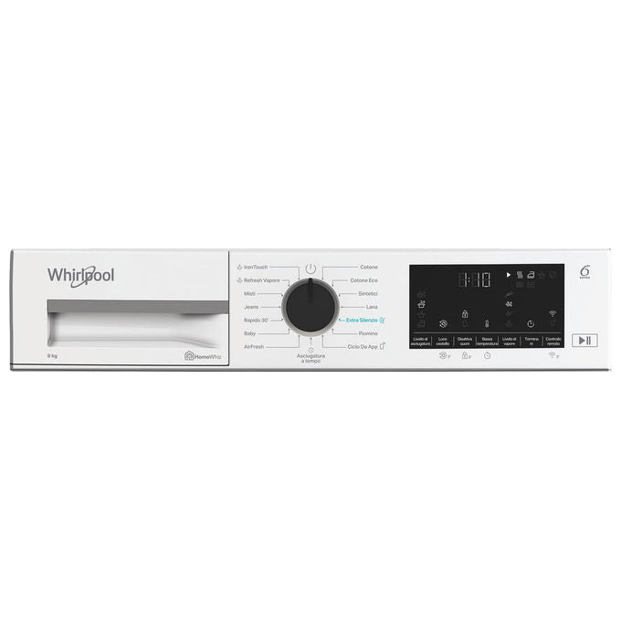 Whirlpool CWDR48MWBSIT Asciugatrice a Pompa di Calore 8 Kg Classe C WiFi 6° SENSO 63 dB (85x60x61 cm) colore Bianco