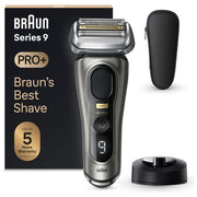 Braun 9600S Series 9 PRO+ Rasoio elettrico a griglia secco e umido 5+1 testine autonomia 60 min colore Nero