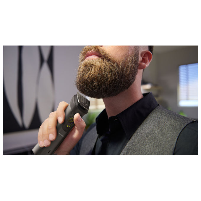 Philips MG954015 Serie 9000 Rasoio elettrico Multigroomer All in One OneBlade Wet Dry 13 accessori autonomia 120 min colore Grigio