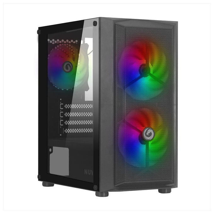 Nuwo Blitz R26 Case Micro-ATX Nero Mini Tower PC Gaming