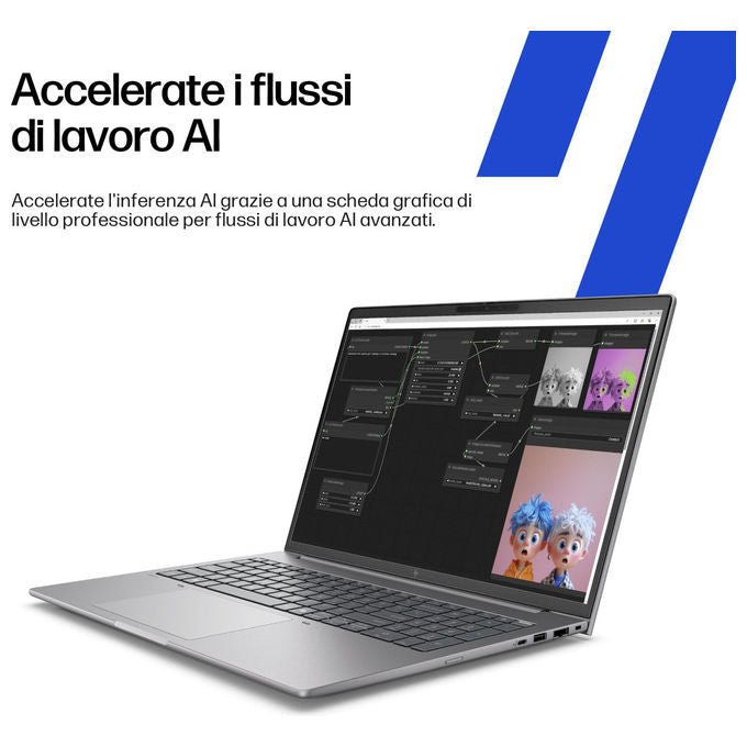 HP A3ZX0ET ZBook 8 G1ak Workstation mobile AMD Ryzen AI 7 PRO 14 pollici 32 GB RAM 1 TB SSD Windows 11 Pro Argento