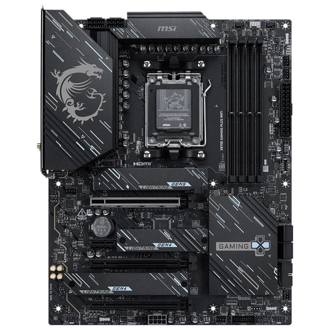 MSI X870E Gaming Plus Wifi, Scheda Madre Amd X870E, Socket Am5, Atx