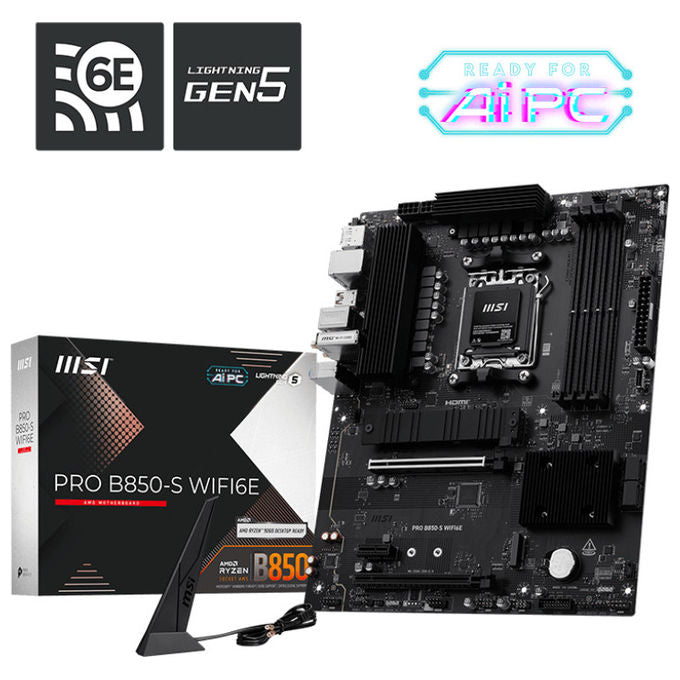 MSI Pro B850-S Wifi6E scheda madre Amd B850 Socket Am5 Atx