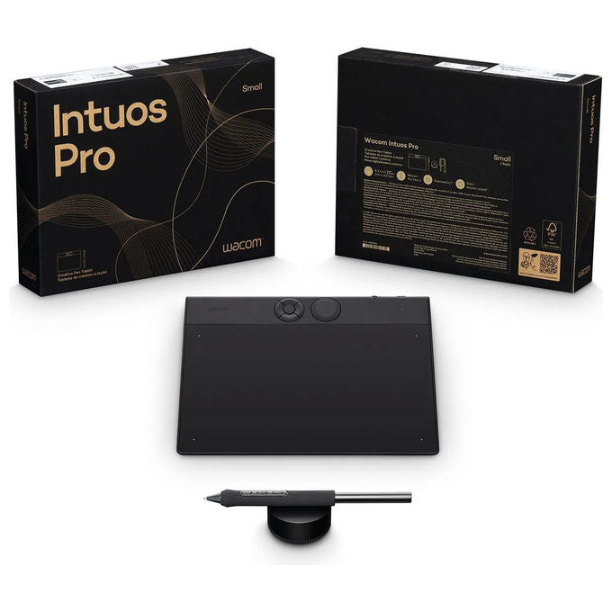 Wacom Intuos Pro Small, Tavoletta Grafica Nera USB-Bluetooth