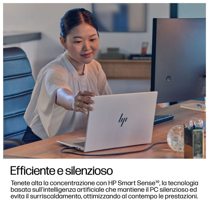 HP A37MHET EliteBook 8 G1i Notebook 14 pollici Intel Core Ultra 5 16GB RAM 512GB SSD Windows 11 Pro colore Argento