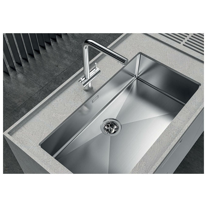 Foster Quadra R12 Lavello Incasso Acciaio Inox Gun Metal Fume'