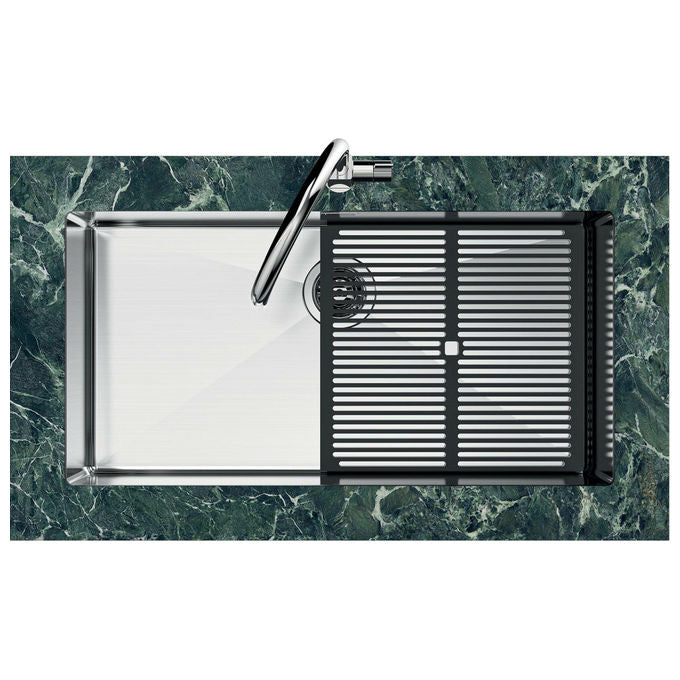 Foster Quadra R12 Lavello Incasso Acciaio Inox Gun Metal Fume'