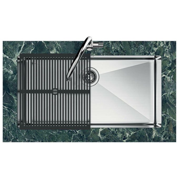 Foster Quadra R12 Lavello Incasso Acciaio Inox Gun Metal Fume'