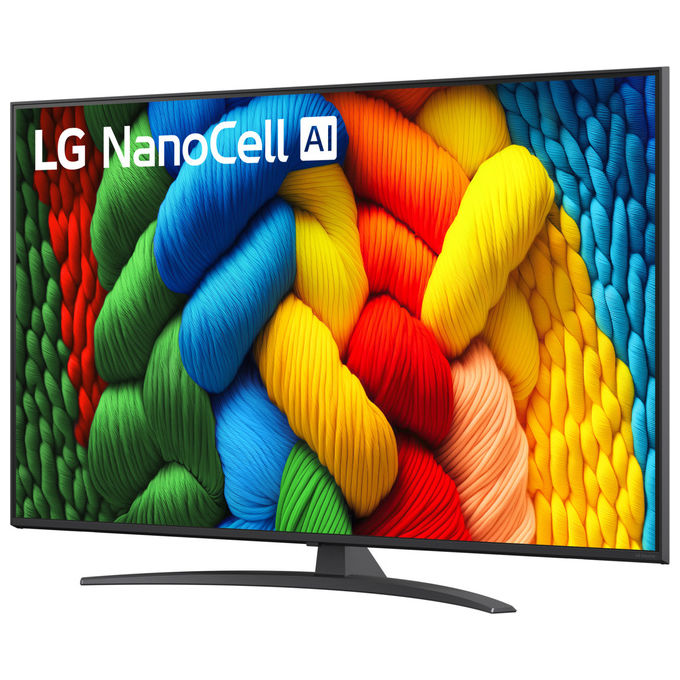 LG 55NANO81A6A NanoCell Smart TV 55'' 4K Ultra HD webOS 25 α7 Gen8 AI DVB-T2 HDMI 2.1 colore Nero