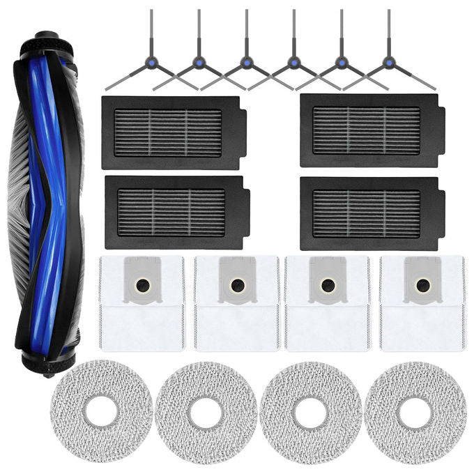 Ecovacs DKT060203 Kit di Ricambio DEEBOT T50 OMNI T50 PRO OMNI Filtro Antibatterico Sacchetti Polvere Panni Microfibra