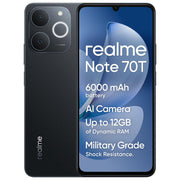 Realme NOTE 70T Smartphone 4G 6.74'' LCD 90Hz 4GB 128GB Android 15 Dual SIM Batteria 6000 mAh colore Nero