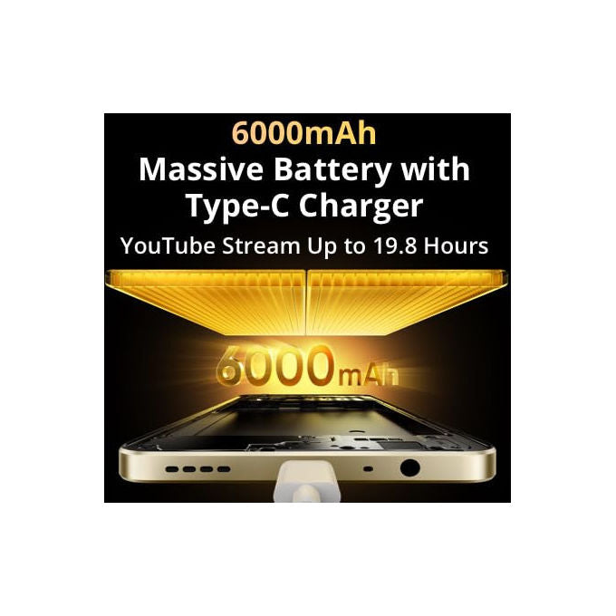 Realme NOTE 70T Smartphone 4G 6.74'' LCD 90Hz 4GB 128GB Android 15 Dual SIM Batteria 6000 mAh colore Nero