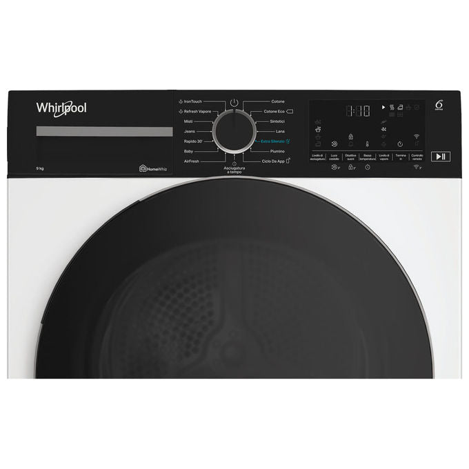 Whirlpool C WD 94M WBS IT Asciugatrice Pompa di Calore 9 Kg Classe C Wi-Fi 6TH SENSE FreshCare+ (85x60x67 cm) colore Bianco
