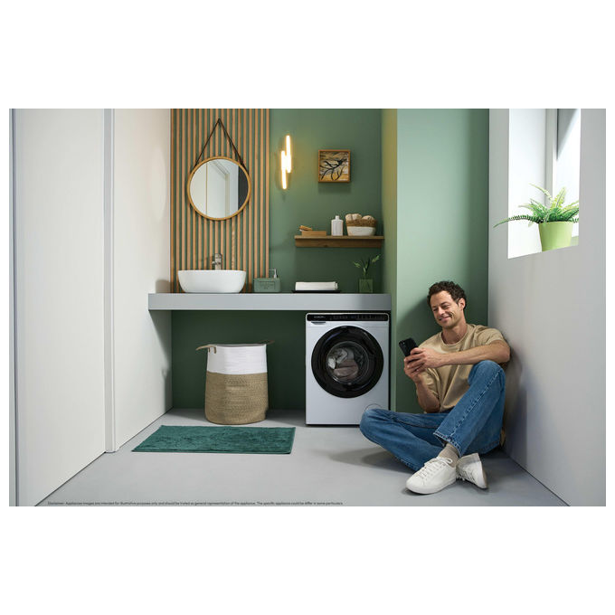 Candy CW50-BP12307U1-S ProWash 700 Mini Lavatrice Frontale 5 Kg 1200 rpm Classe A Inverter Wi-Fi (70x51x49 cm) colore Bianco