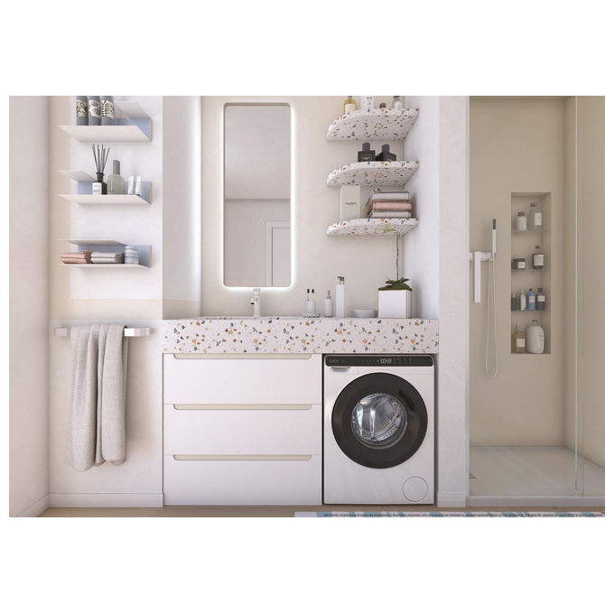 Candy CW50-BP12307U1-S ProWash 700 Mini Lavatrice Frontale 5 Kg 1200 rpm Classe A Inverter Wi-Fi (70x51x49 cm) colore Bianco