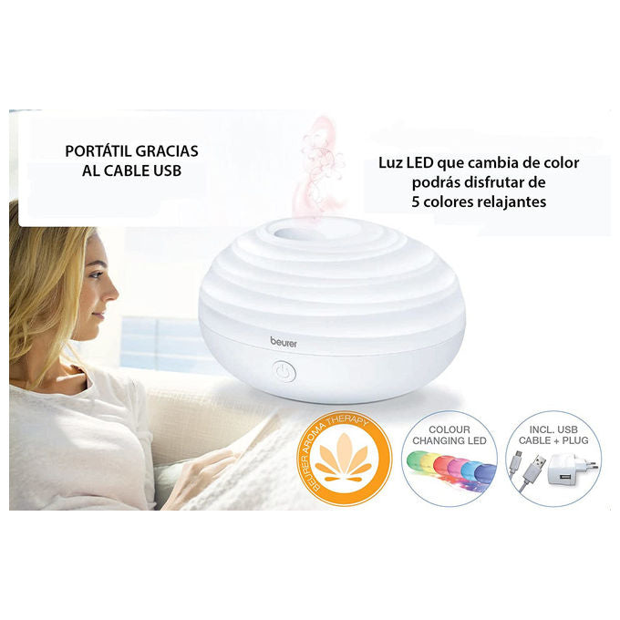 Beurer LA 20 Diffusore Aromi Ultrasuoni con Luce Led