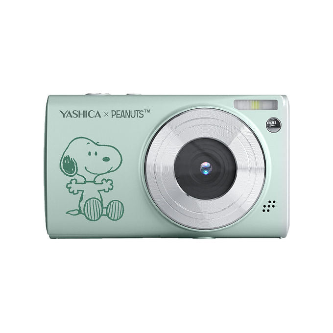 Yashica Peanuts Fotocamera Digitale Compatta 30 MP Zoom Digitale 8x Display 2.4'' Full HD colore Verde