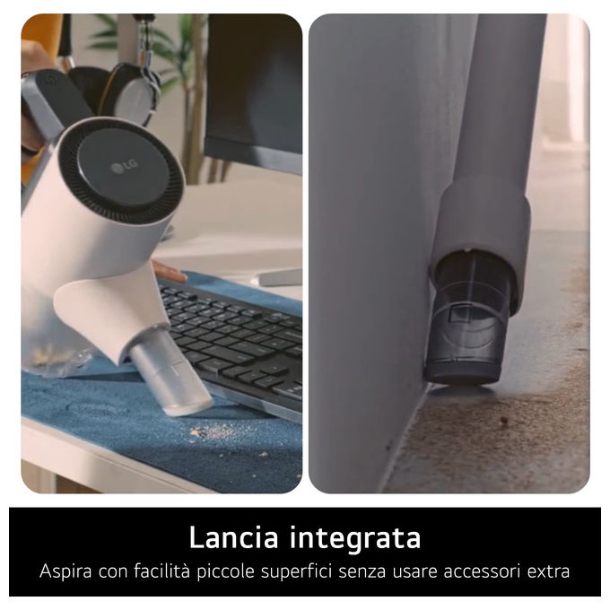 LG A9C-SLIM1C CordZero A9 Air Aspirapolvere Senza Fili Ciclonico HEPA 0,25 L 150 W 40 min 84 dB colore Beige