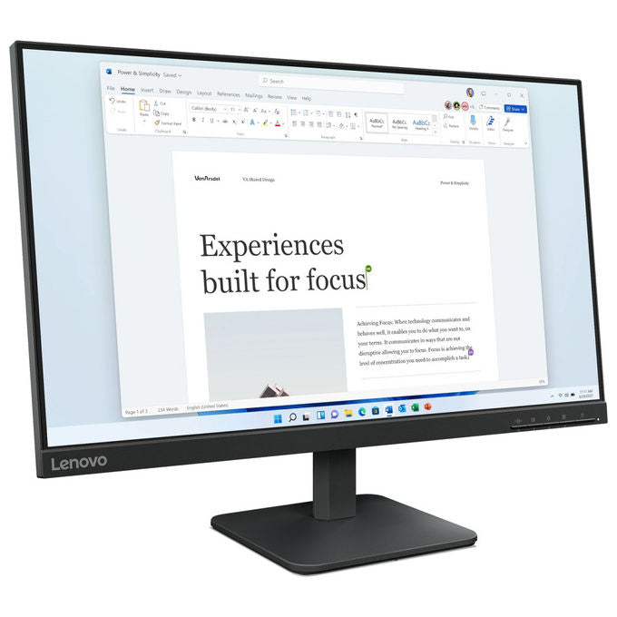 Lenovo 68C2KAC1I5 L24-4e Monitor PC 23.8'' Full HD IPS 100Hz 1920x1080 VGA HDMI colore Nero