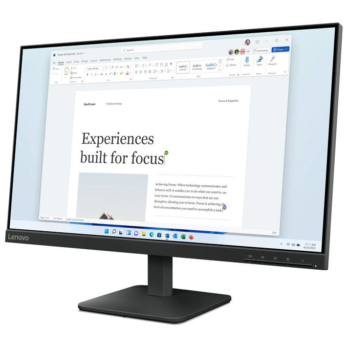 Lenovo 68C2KAC1I5 L24-4e Monitor PC 23.8'' Full HD IPS 100Hz 1920x1080 VGA HDMI colore Nero