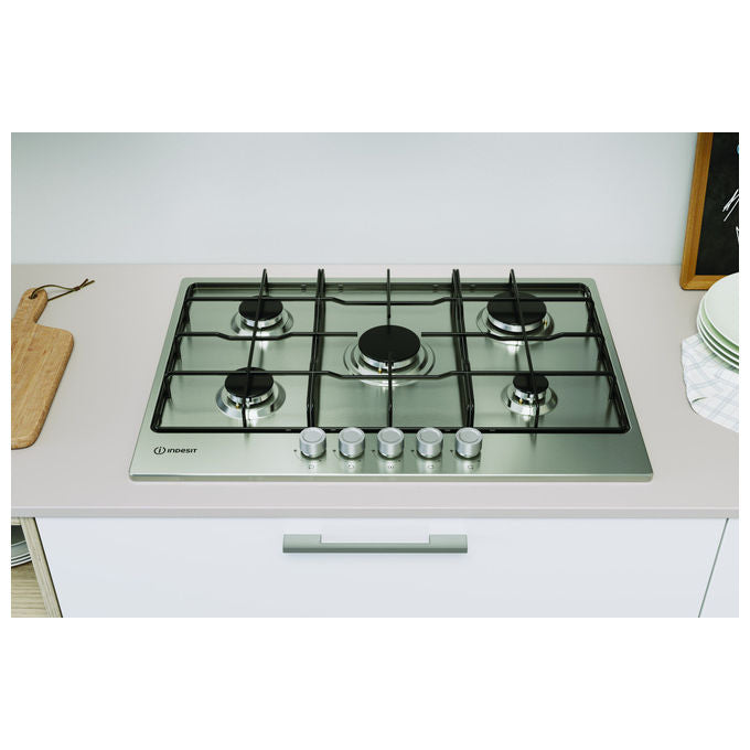 Indesit THP 752 IX-I Piano cottura gas inox 75cm 5 fuochi