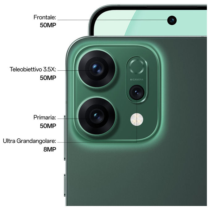 Oppo Reno14 5G Smartphone Verde 12GB RAM 512GB