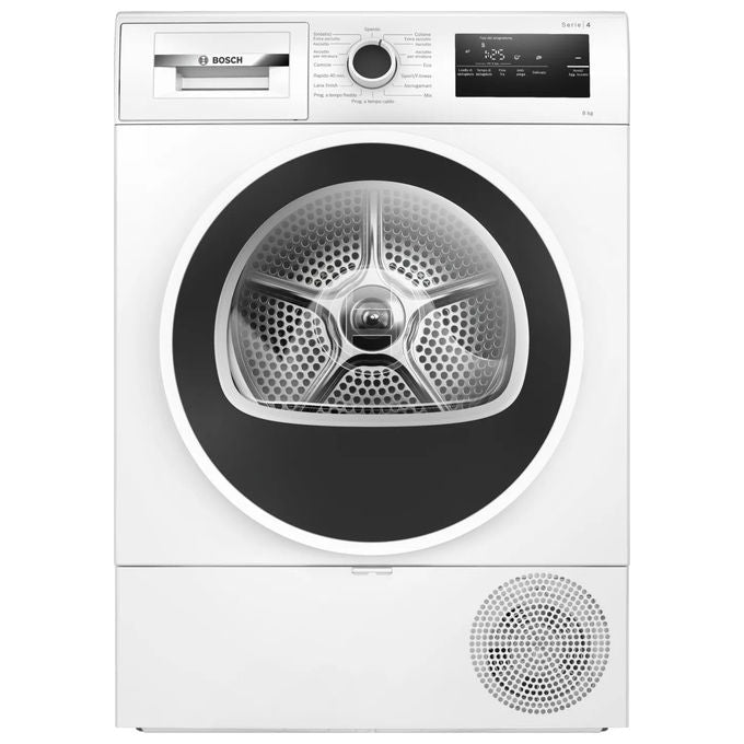 Bosch WTH85218II Serie 4 Asciugatrice Pompa di Calore 8 Kg Classe D Auto Dry Filtro Easy Clean (84x60x61 cm) colore Bianco