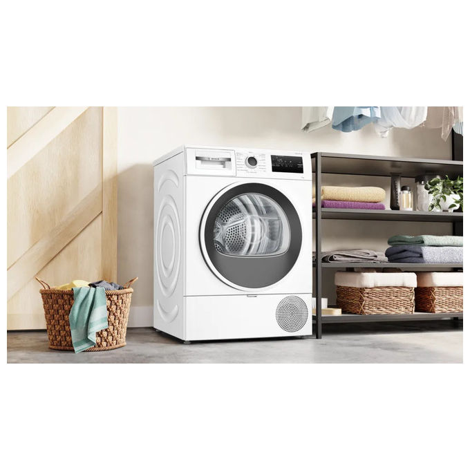 Bosch WTH85218II Serie 4 Asciugatrice Pompa di Calore 8 Kg Classe D Auto Dry Filtro Easy Clean (84x60x61 cm) colore Bianco