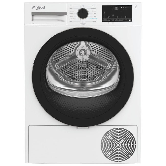 Whirlpool C WD R47M WBS IT Asciugatrice Pompa di Calore 7 Kg Classe C 6TH SENSE Inverter 64 dB (84.6x59.7x54.5 cm) colore Bianco