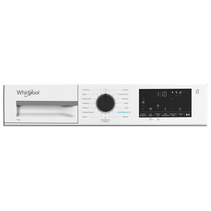 Whirlpool C WD R47M WBS IT Asciugatrice Pompa di Calore 7 Kg Classe C 6TH SENSE Inverter 64 dB (84.6x59.7x54.5 cm) colore Bianco