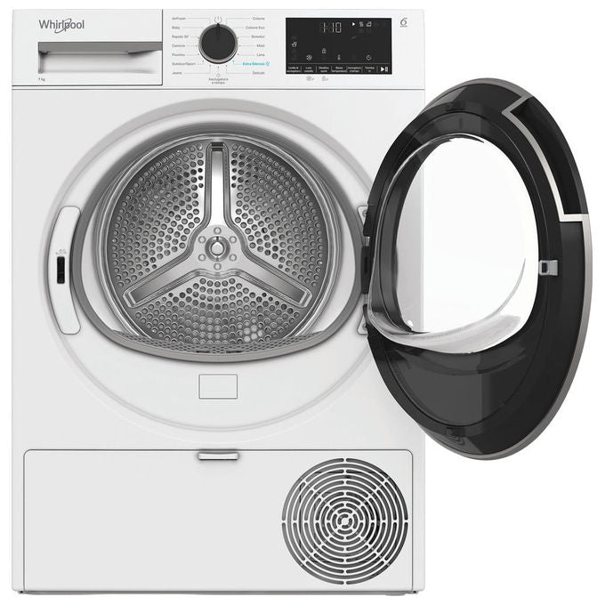 Whirlpool C WD R47M WBS IT Asciugatrice Pompa di Calore 7 Kg Classe C 6TH SENSE Inverter 64 dB (84.6x59.7x54.5 cm) colore Bianco