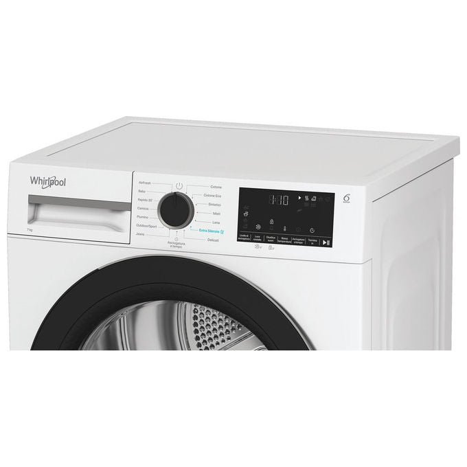 Whirlpool C WD R47M WBS IT Asciugatrice Pompa di Calore 7 Kg Classe C 6TH SENSE Inverter 64 dB (84.6x59.7x54.5 cm) colore Bianco