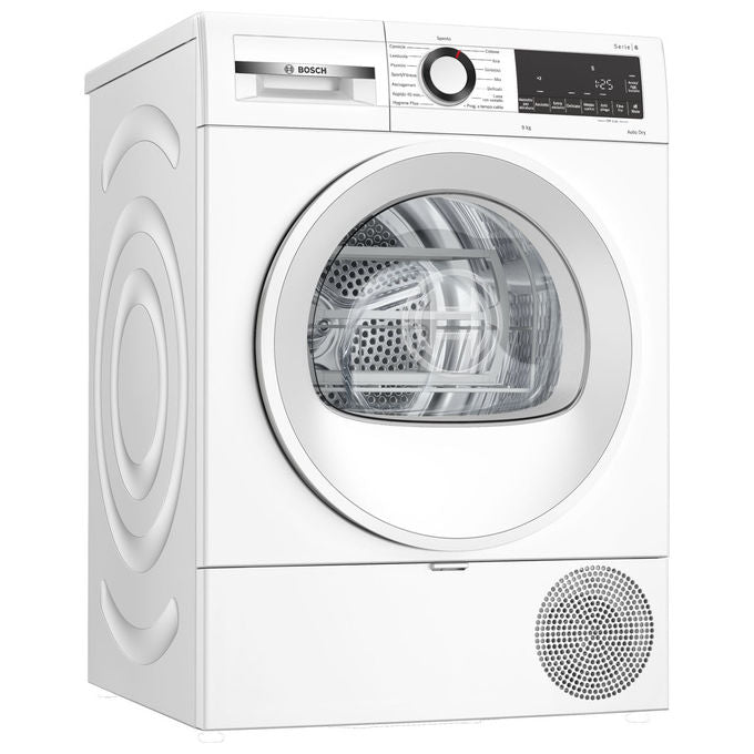 Bosch WQG243D6IT Serie 6 Asciugatrice Pompa di Calore 9 Kg Classe C AutoDry SensitiveDrying 63 dB (84x60x61 cm) colore Bianco