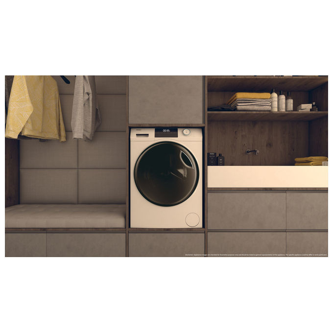 Haier HWD90-BP14929A I-Pro Serie 1 Lavasciuga Frontale 9-5 Kg 1400 rpm Classe D Inverter I-Refresh (85x60x55 cm) colore Bianco