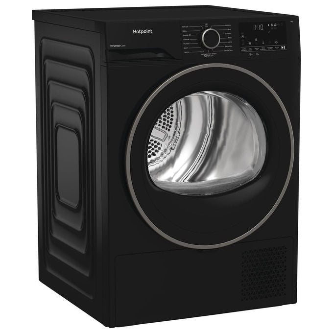 Hotpoint HPT94DBBSIT Asciugatrice Pompa di Calore 9 Kg Classe C EasyIron PetHaircare 63 dB (85x60x67 cm) colore Nero
