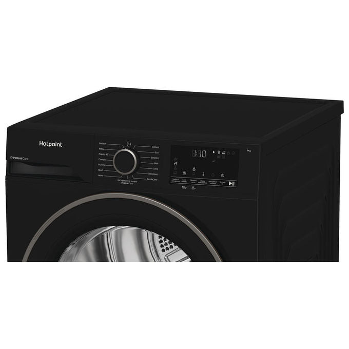 Hotpoint HPT94DBBSIT Asciugatrice Pompa di Calore 9 Kg Classe C EasyIron PetHaircare 63 dB (85x60x67 cm) colore Nero