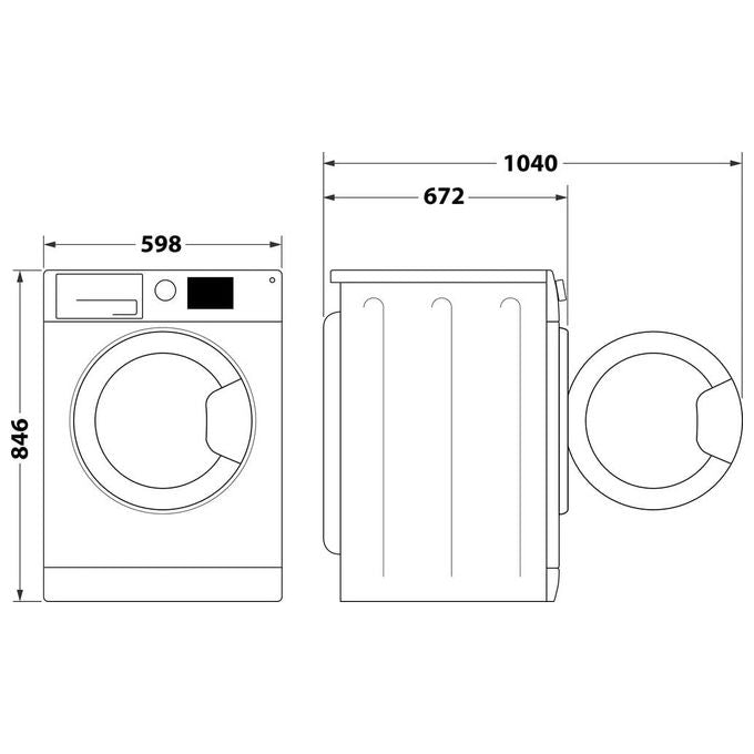 Hotpoint HPT94DBBSIT Asciugatrice Pompa di Calore 9 Kg Classe C EasyIron PetHaircare 63 dB (85x60x67 cm) colore Nero