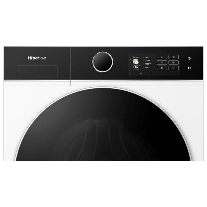 Hisense WF5I1045BWQ Lavatrice Frontale 10.5 Kg 1400 rpm Classe A AutoDose Vapore Wi-Fi (84.5x59.5x55 cm) colore Bianco