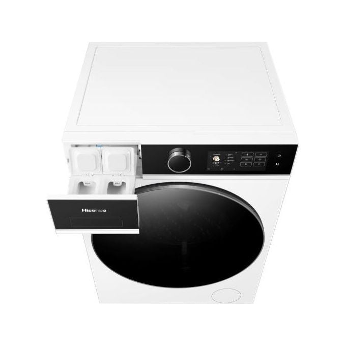 Hisense WF5I1045BWQ Lavatrice Frontale 10.5 Kg 1400 rpm Classe A AutoDose Vapore Wi-Fi (84.5x59.5x55 cm) colore Bianco
